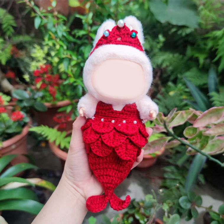 Handmade Crochet Mermaid Labubu Skirt set