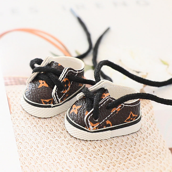 Labubu luxury leather shoes Dolls mini shoes