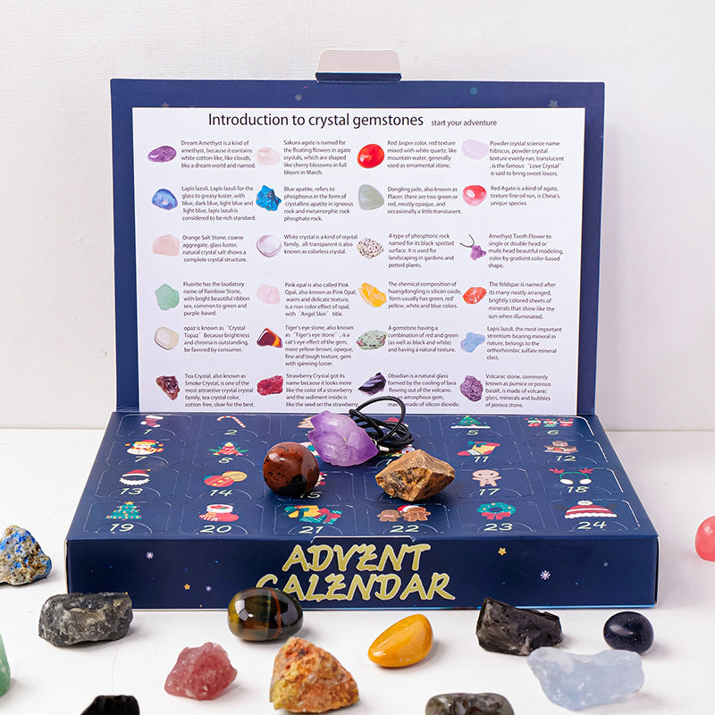 Crystal Christmas blind box-24 Grid Natural Stone
