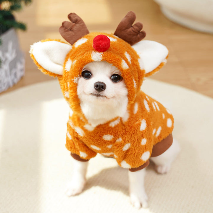 Pet dog cat Christmas elk costumes Christmas pet clothes