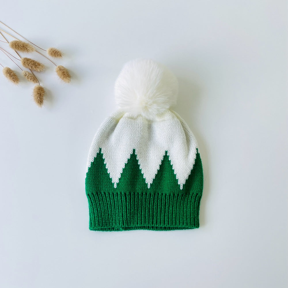 Baby Christmas knitted hat jacquard beanie