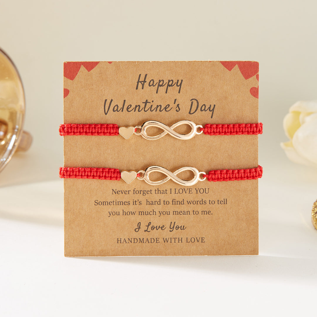 Infinity love handmade weave bracelet Valentine's Day gift