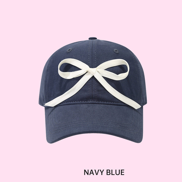 Bow baseball cap sweet ribbon deco baseball cap