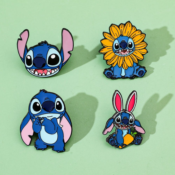 Cute cartoon Stitch metal alloy brooch Stitch badge