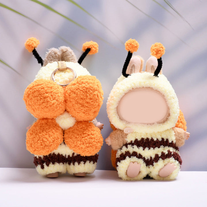 Hand-crocheted plush Bee cute clothes for labubu