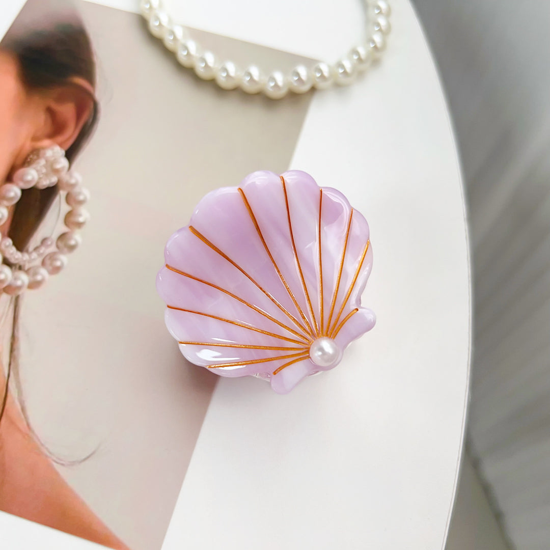 Summer Seaside Pearl Shell Acetate Hair claw clips