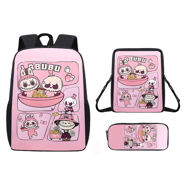 Labubu school bag 3PCS set backpack pencil case