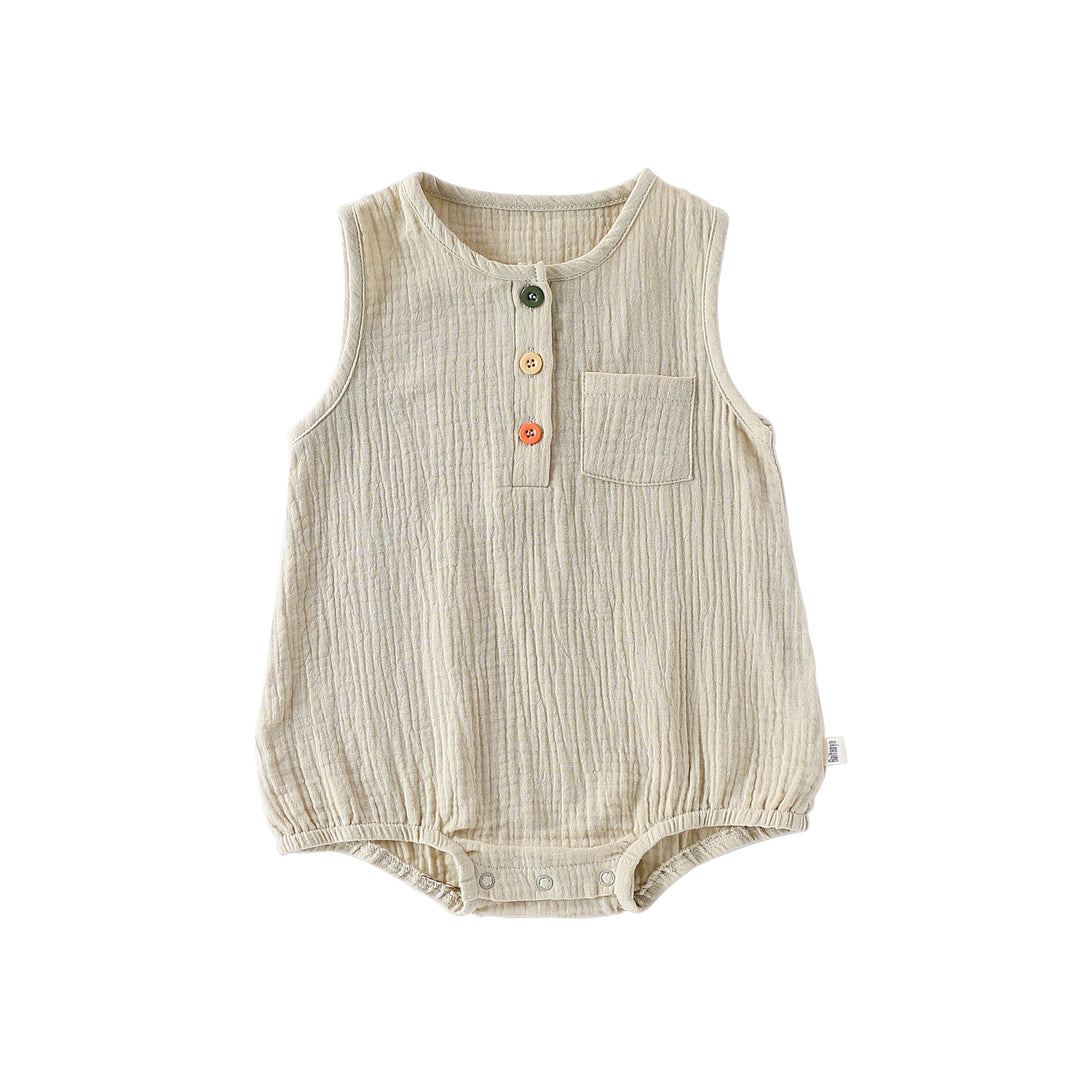 Summer baby boys girls pure cotton crepe triangle romper