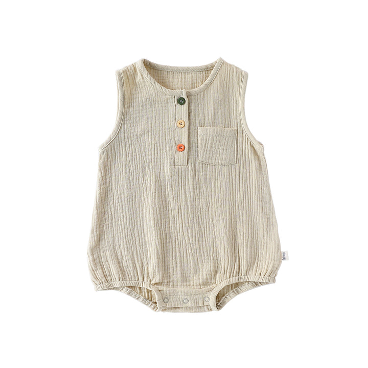 Summer baby boys girls pure cotton crepe triangle romper