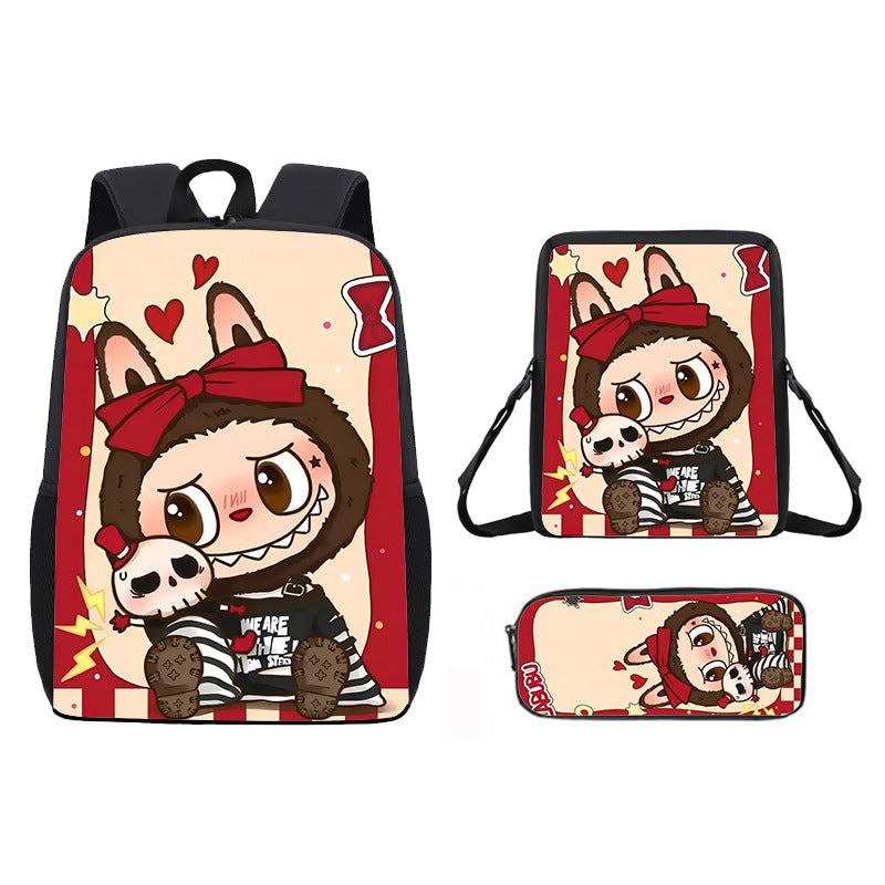 Labubu school bag 3PCS set backpack pencil case