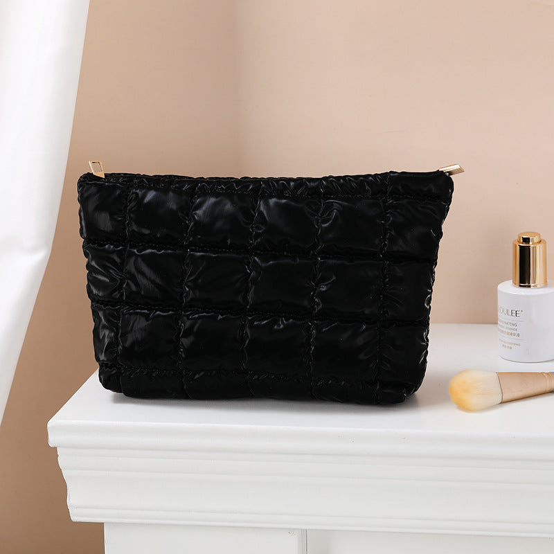 Puffer cosmetic bag small toiletry zipper bag