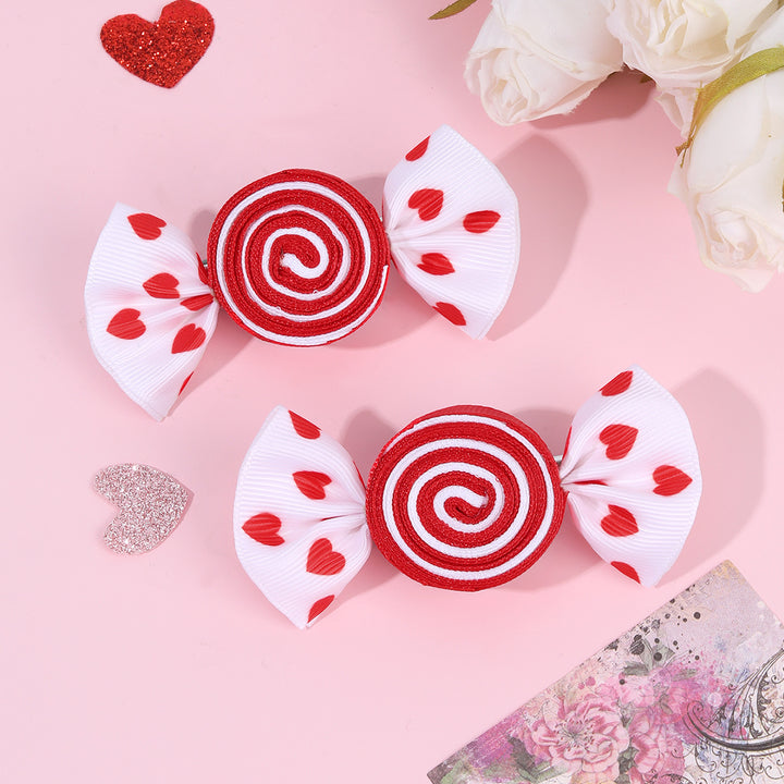 Valentine's Day Heart Candy Hair Clip Cute Hair Clip for Girls