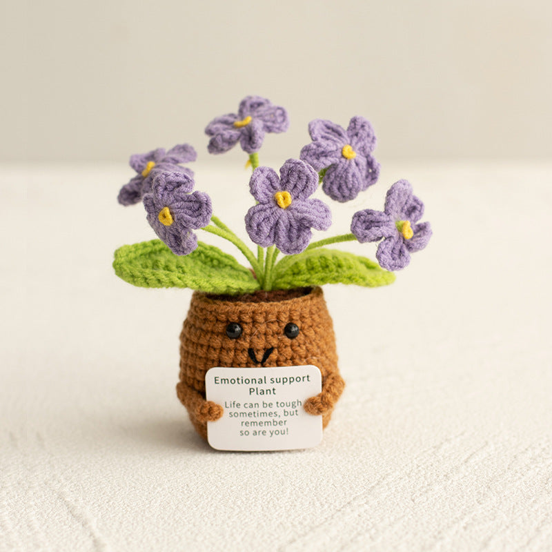 Handmade crochet flower ornaments-forget me not