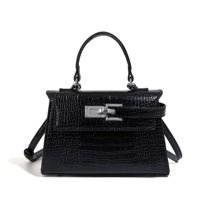 Kelly bag crocodile pattern versatile handbag