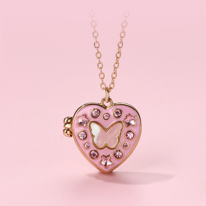 Heart diamond photo necklace Valentine's Pendant Necklace