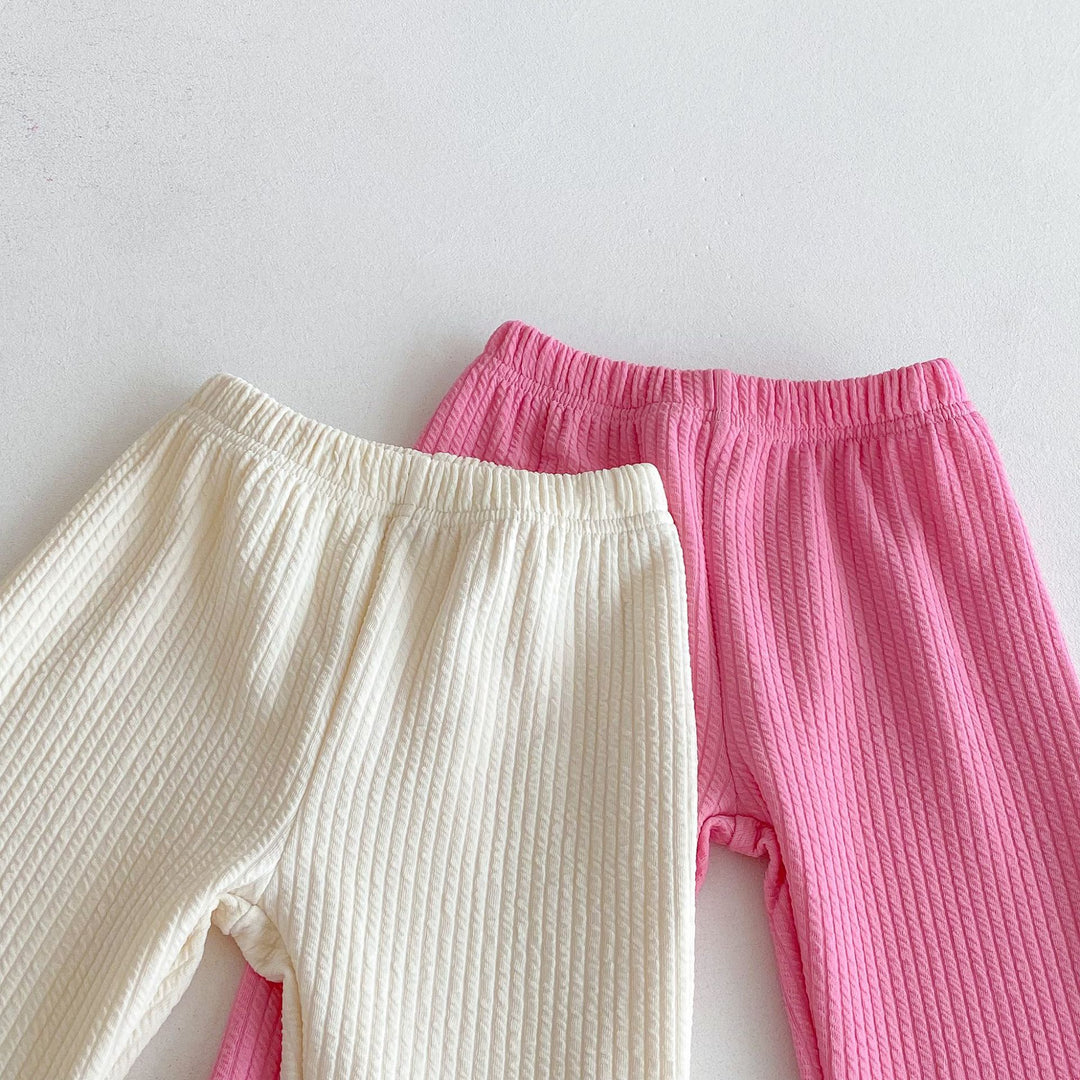Personalized Custom Name Girls Sweet Bow Ruffled Top & Flared Pants Set