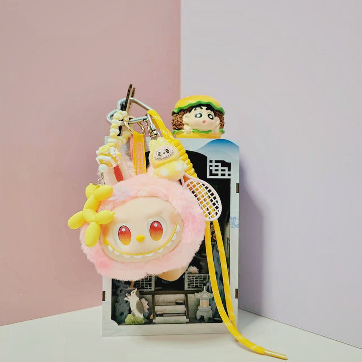 Plush Labubu keychain creative bag pendant small gifts
