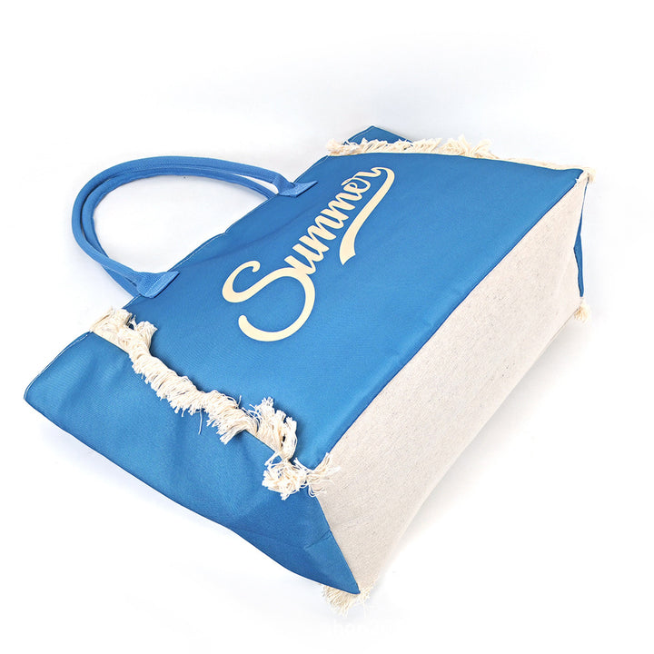 Summer Tassel large-capacity beach tote bag