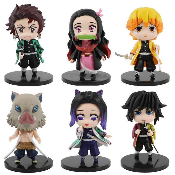 Demon Slayer: Kimetsu no Yaiba characters dolls ornament-6pcs set