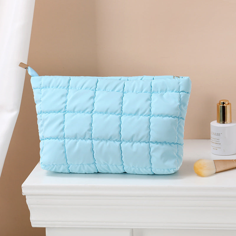 Puffer cosmetic bag small toiletry zipper bag