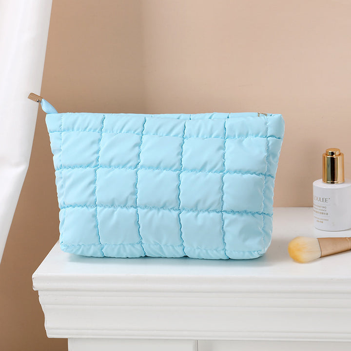 Puffer cosmetic bag small toiletry zipper bag