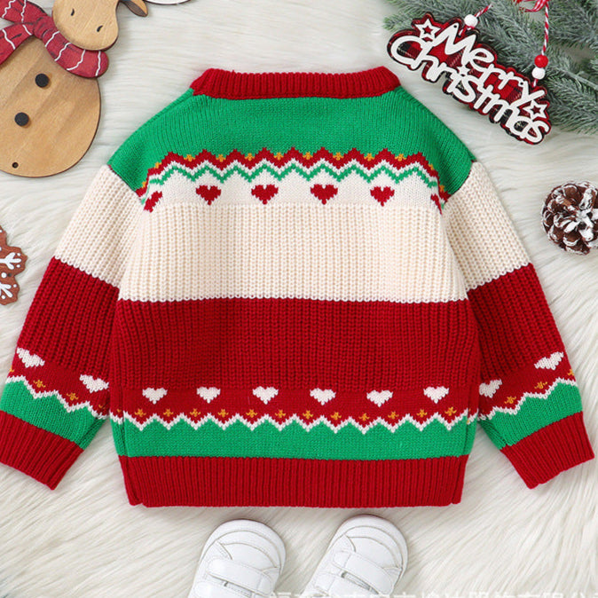Christmas cute gingerbread embroidered sweater