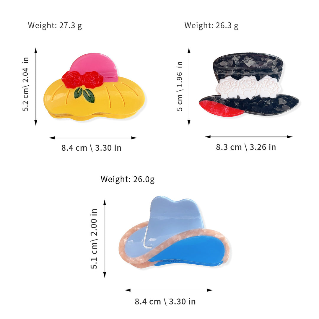 Creative cute hat hair claw clip Childish hair clip