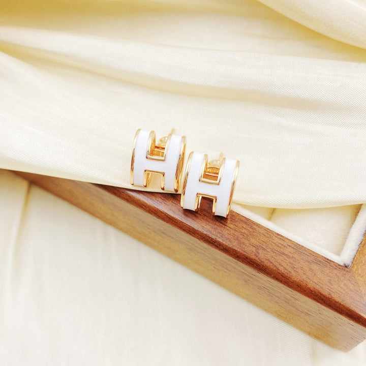 Luxury Letter H stud earrings