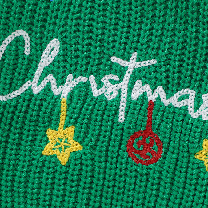 Baby Toddler Christmas Letter Embroidery Knit Sweater