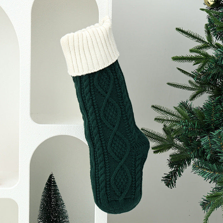 2026 Embroidered Christmas Stocking Knitted Family Stocking with Name Holiday Xmas Gift