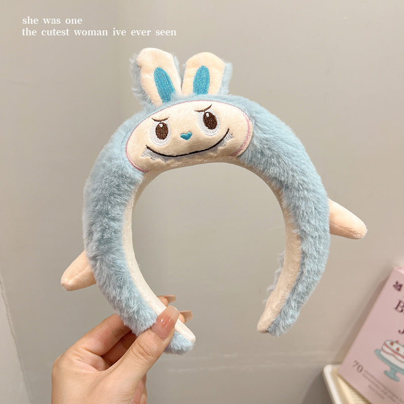 Cute cartoon labubu headband SPA headband