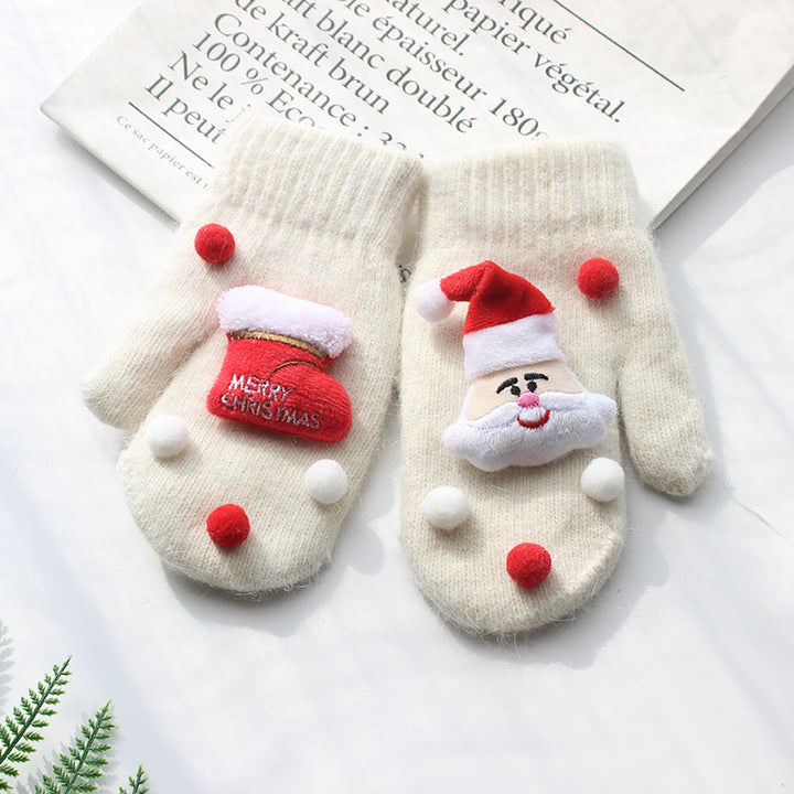 Christmas thickened warm gloves xmas gifts