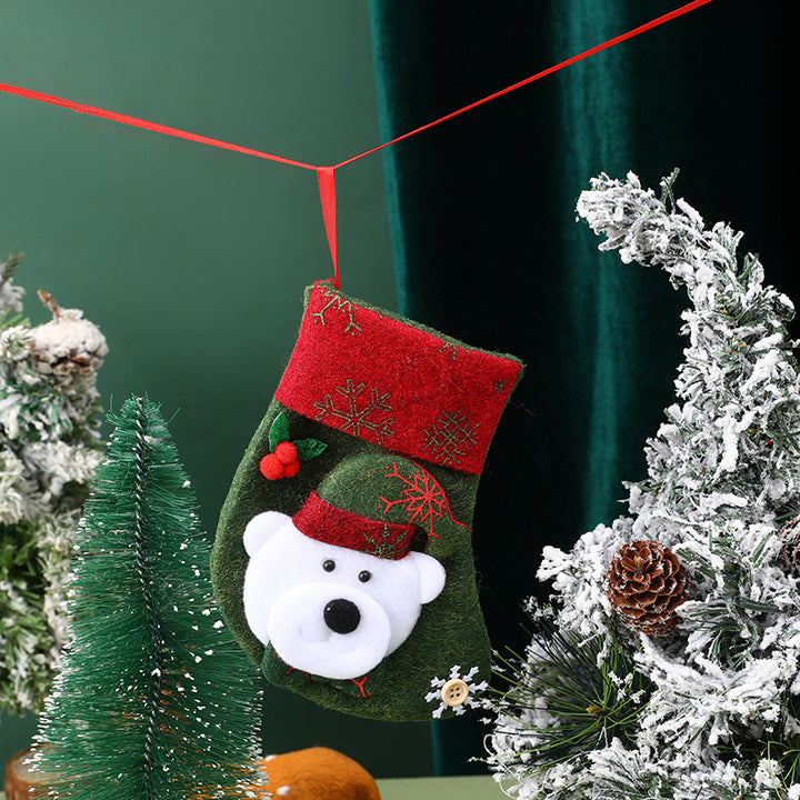 Christmas socks decoration small Christmas Santa Claus gift bag