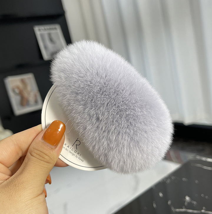 Furry plush hair clip for girls women