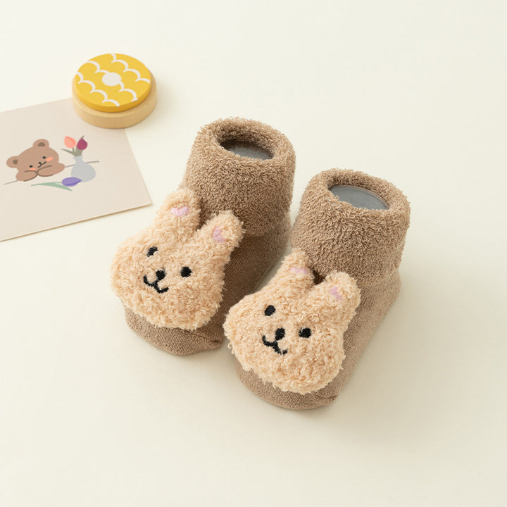 Newborn baby non-slip Terry plush socks