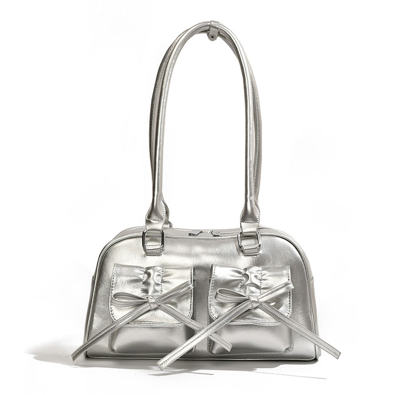 One-shoulder underarm bow bag for women