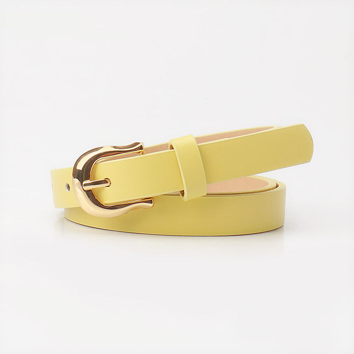 Women's candy color pin buckle belt