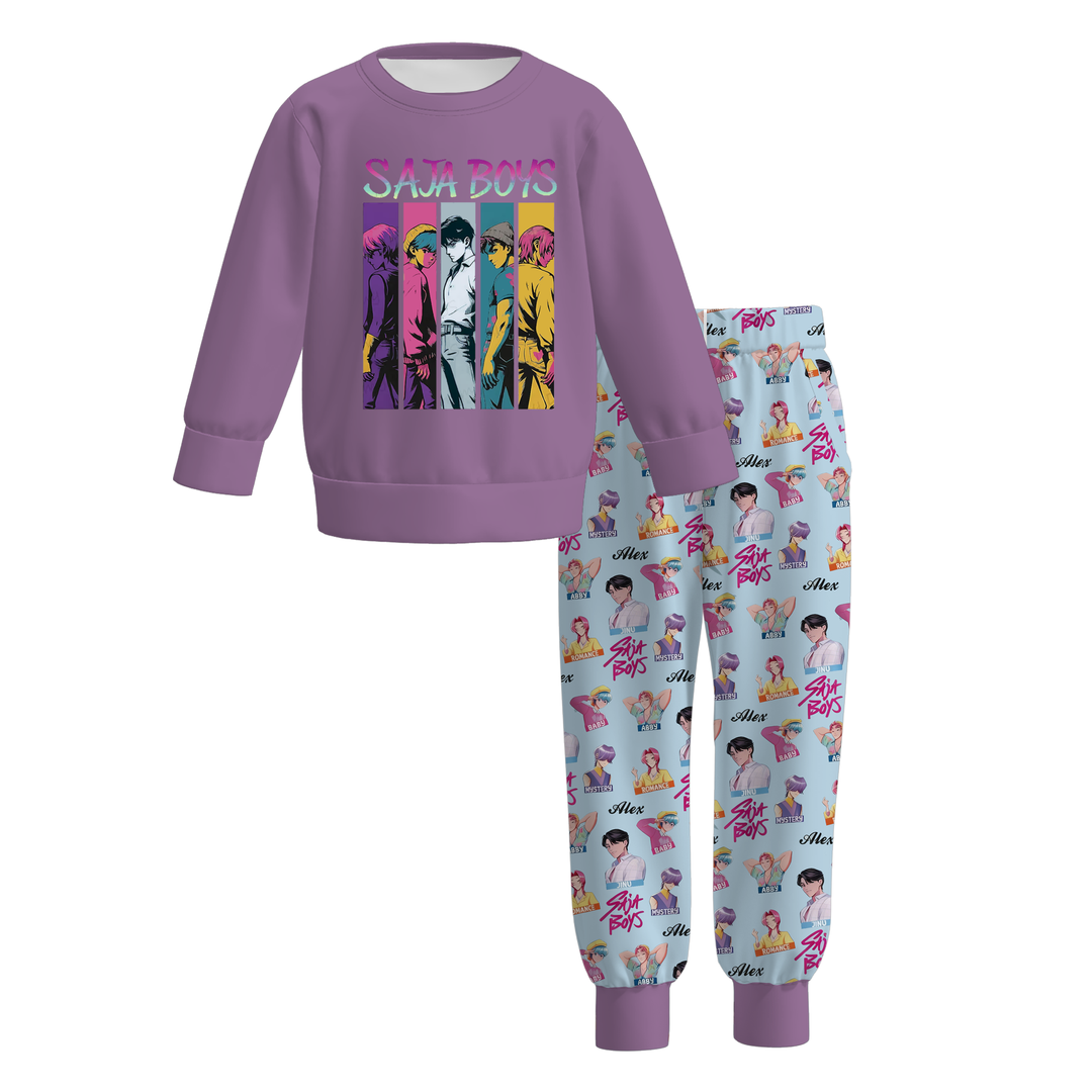 Boys' KDH K-pop inspired SAJA BOYS top&pant 2pcs set