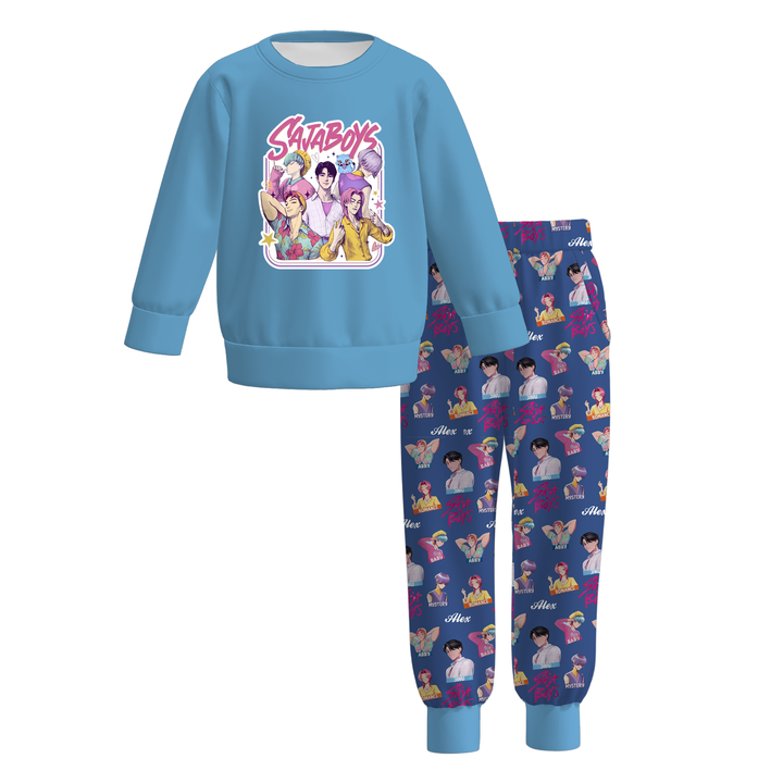 Boys' KDH K-pop inspired SAJA BOYS top&pant 2pcs set