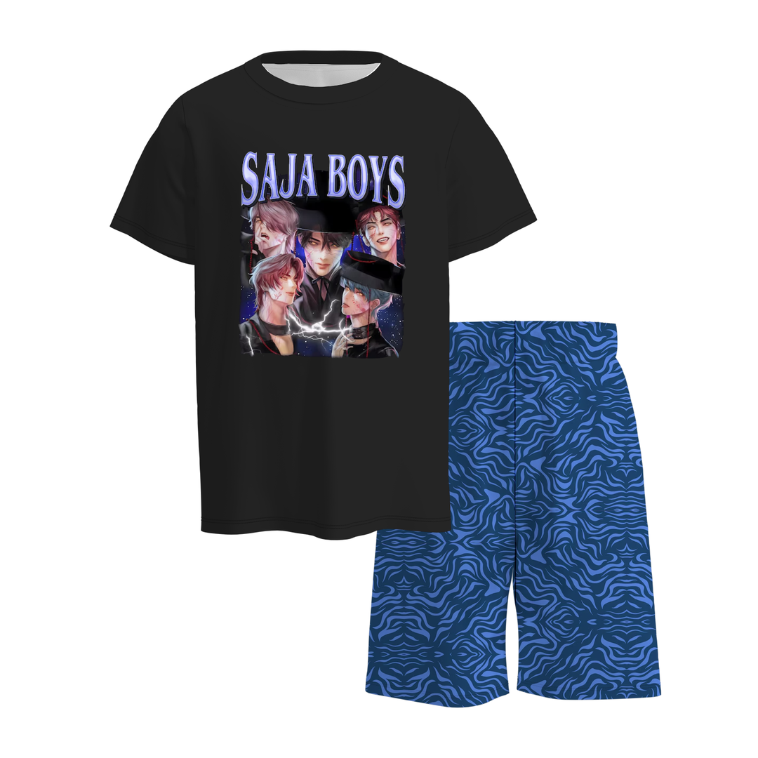 Boys' KDH K-pop inspired SAJA BOYS top&short 2pcs set