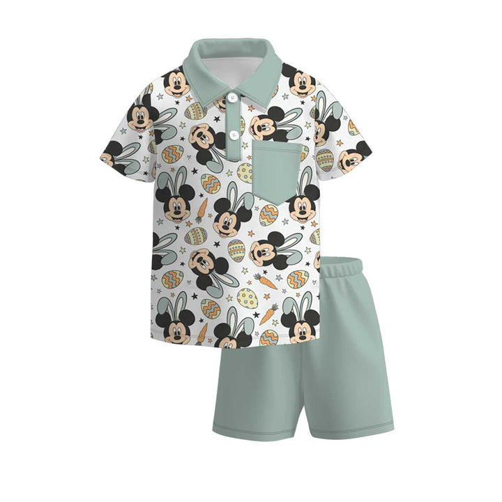 Easter boys' polo shirt&shorts set