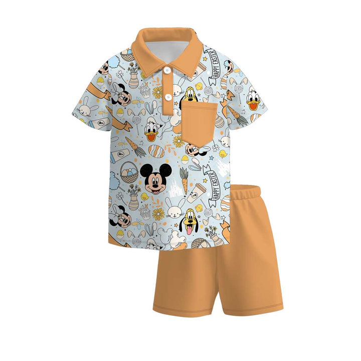 Easter boys' polo shirt&shorts set