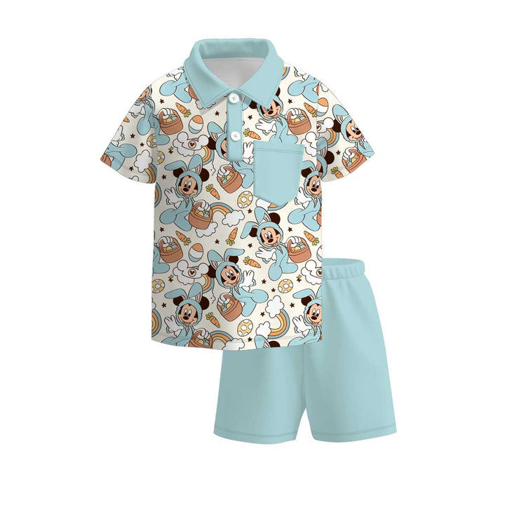 Easter boys' polo shirt&shorts set