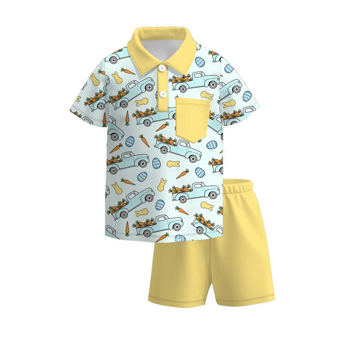 Easter boys' polo shirt&shorts set