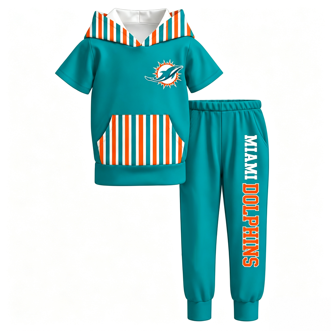 Boys Game Day Football Team Hoodie Top & Pants Outfit