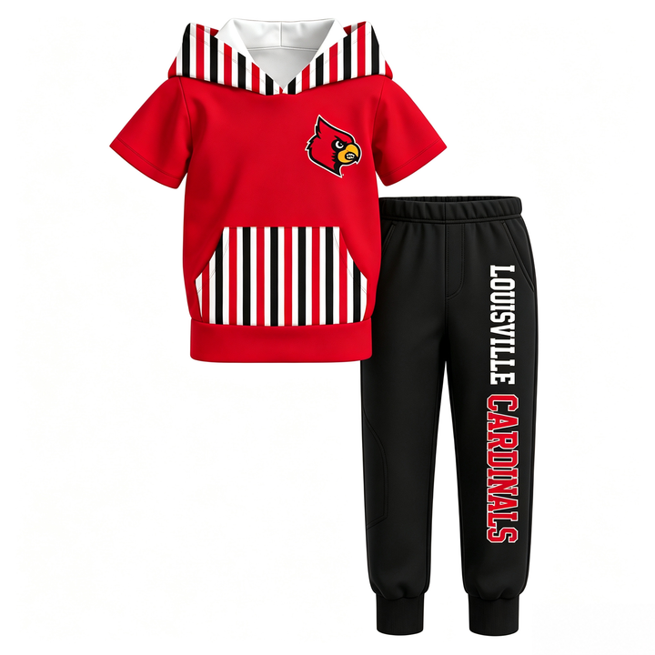 Boys Game Day Football Team Hoodie Top & Pants Outfit
