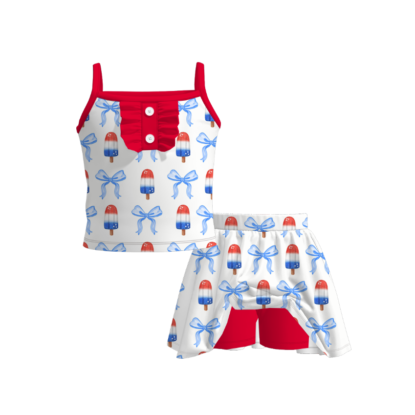 Girls 4th of July Patriotic Sister Outfits