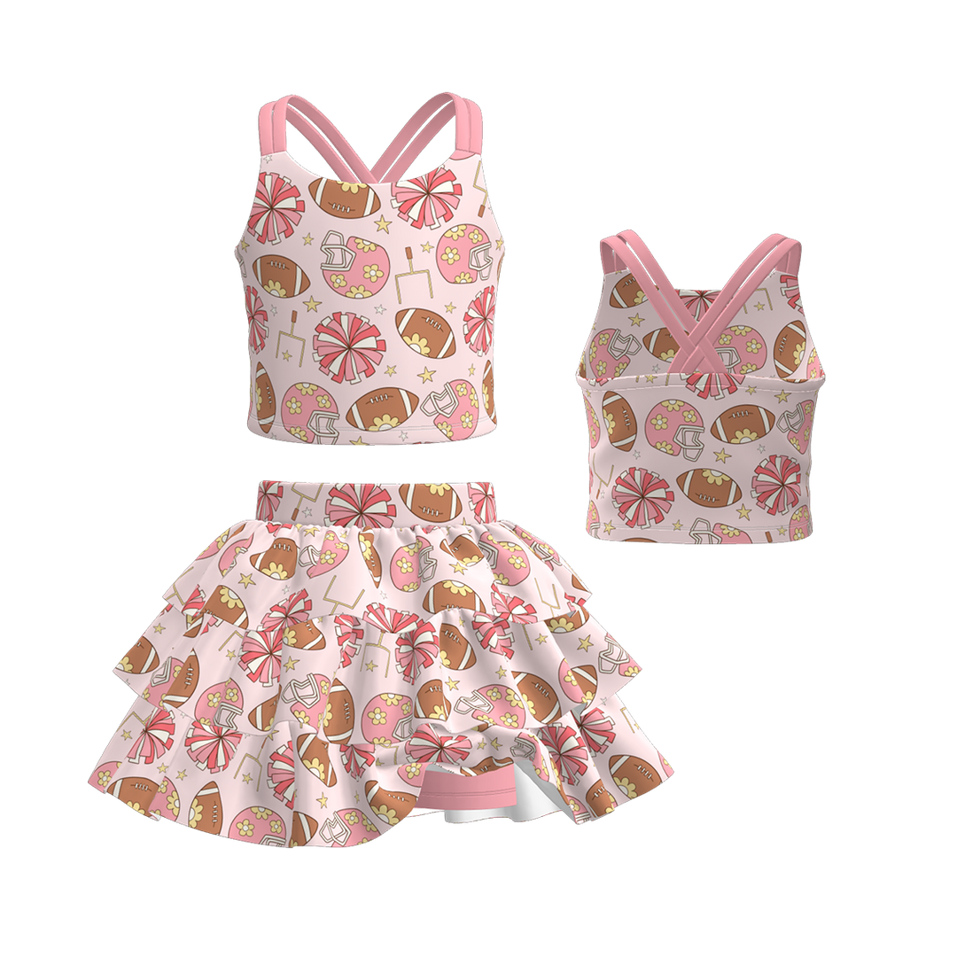 Girls School Ball Sports Theme skirt set