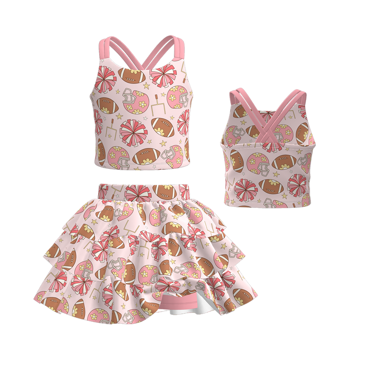 Girls School Ball Sports Theme skirt set