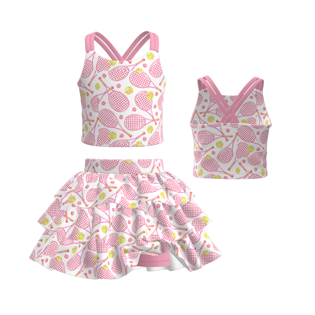 Girls School Ball Sports Theme skirt set